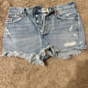 Agolde Women's Ripped Jean Shorts - “Parker”